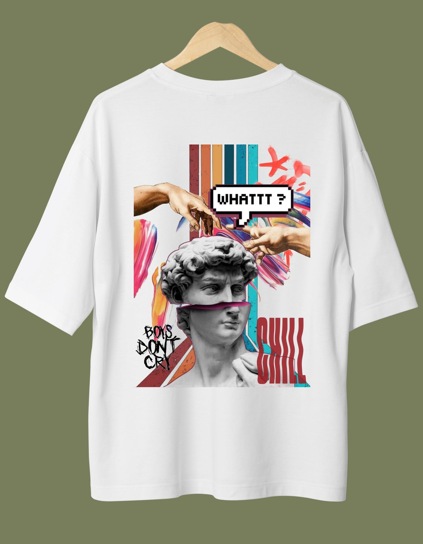 BOYS DON’T CRY-White Oversize Tees