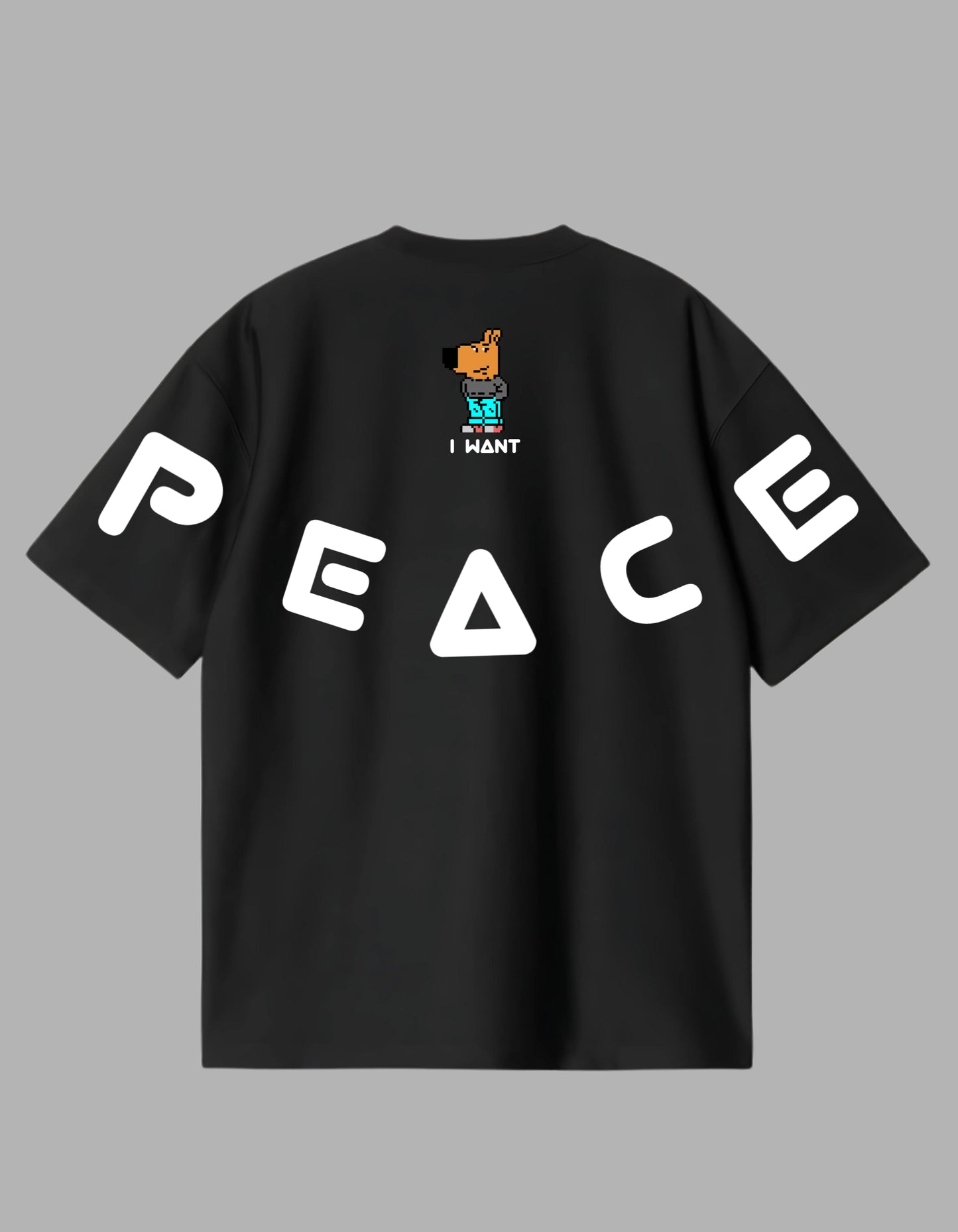Want Peace” Oversized Tee – Black Edition