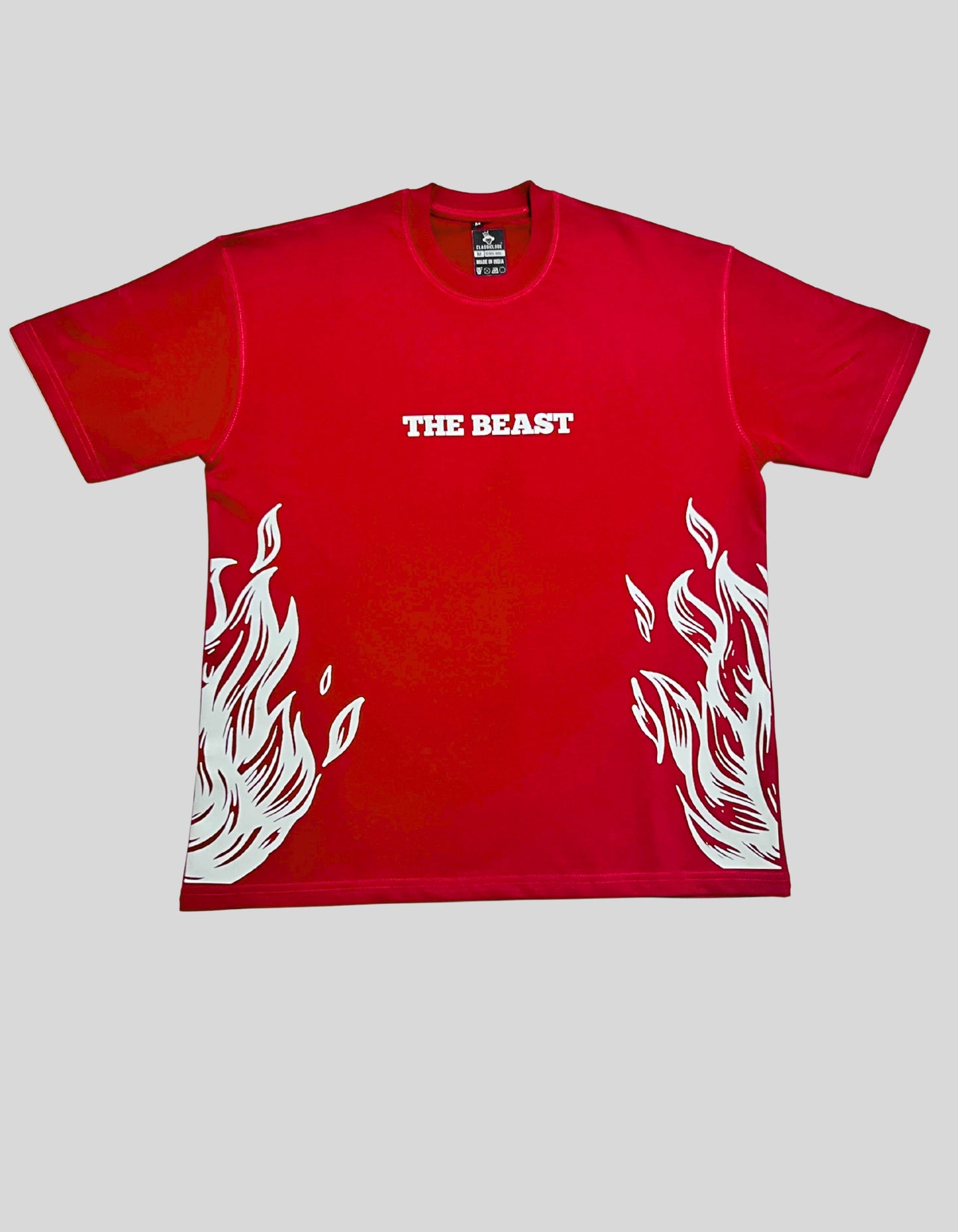 The Beast” Oversized Flame Tee