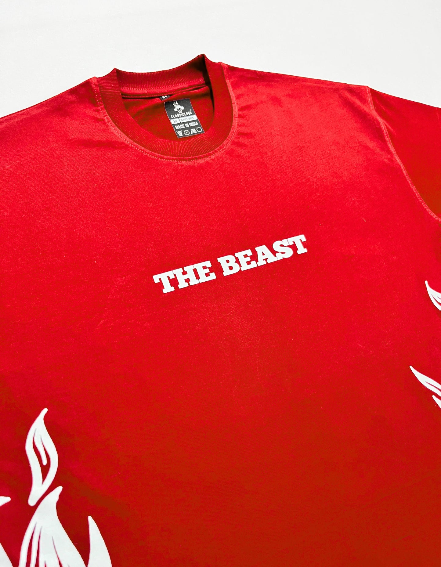 The Beast” Oversized Flame Tee