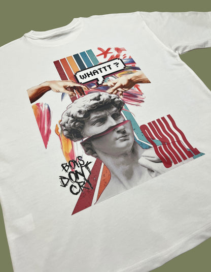BOYS DON’T CRY-White Oversize Tees
